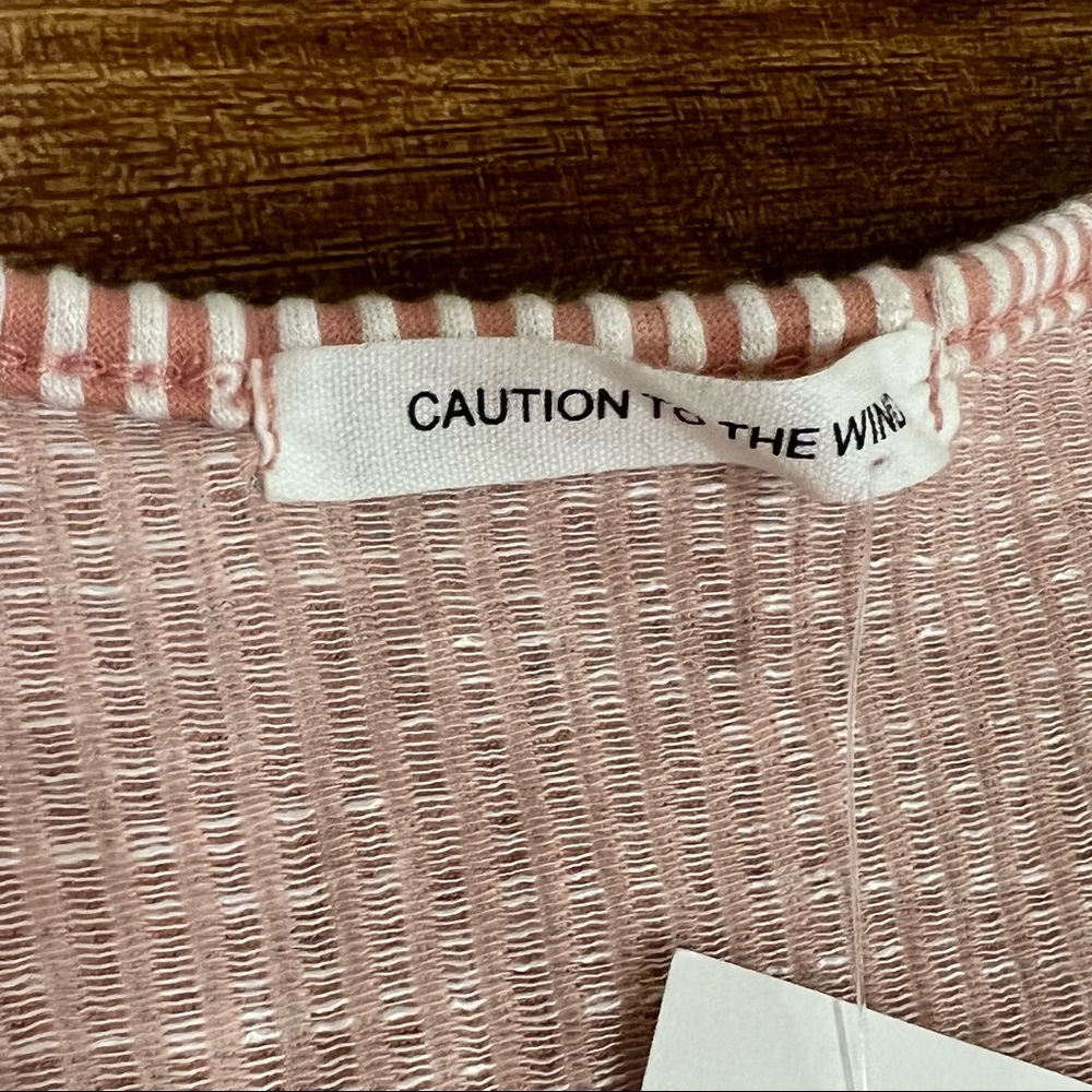 Caution To The Wind Striped Fit & Flare Top NWT - Picture 4 of 5